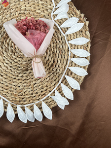 Garniture en dentelle de feuilles exquises, dentelle blanche ivoire, appliques, petites feuilles, dentelle pour bijoux, <span class=keywords><strong>voile</strong></span> de mariée, matériaux de bricolage - Product Image 4