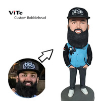 Figurine artisanale en pâte polymère, bobblehead d'enseignant personnalisé – Décoration de classe multi-occasions pour enseignant