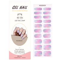 Huizi Nail Supplier – Nouveaux autocollants pour ongles semi-durcis 3D écologiques, non toxiques et longue durée, pour Noël