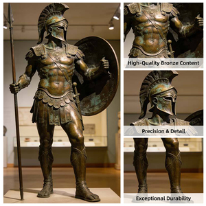 Grande sculpture en bronze de guerrier romain grec abstrait moderne, art décoratif extérieur personnalisé, taille réelle, <span class=keywords><strong>parc</strong></span> - Product Image 4