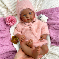 Poupées Bébé Reborn en Silicone en Gros d'Usine, Peau Foncée Marron, 20 Pouces, Bettie, Corps Souple, Fournitures pour les Établissements d'Éducation Précoce