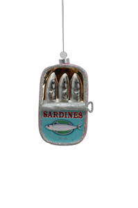Adornos Navideños de Vidrio Hechos a Mano con Temática de Comida Realista |   Plato de Ostras, Filete de T-bone, Pollo Asado, Lata de <span class=keywords><strong>Sardinas</strong></span> |   Vacaciones - Product Image 4