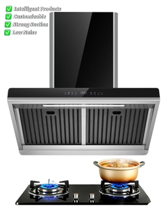 Campana Extractora de Cocina de 90cm, Montada en la Pared, <span class=keywords><strong>con</strong></span> Control Táctil y por Gestos, en Forma de L - Product Image 2
