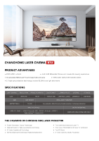 Projecteur laser intelligent Changhong ChiQ B7U pour home cinéma 4K avec 2500 lumens ANSI, 3840x2160p, 3+64G, ultra courte focale, HDR10, Smart TV