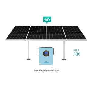 ระบบโซลาร์เซลล์ออลอินวัน SunPole MPPT ลิเธียมไอออน 48V 100A 200A 6KW โมโนคริสตัลไลน์ ติดตั้งระเบียง ระบบออฟกริด รับประกัน 2 ปี - Product Image 2