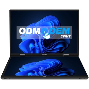Ordinateur <span class=keywords><strong>portable</strong></span> à double écran tactile OEM, nouveau modèle, 14 + 14 pouces, pour étudiants et professionnels, 16 Go de DDR4 - Product Image 1