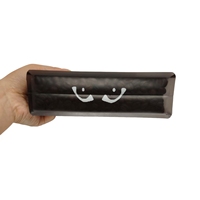 Sachet de café à fond plat bleu sarcelle foncé avec valve, fermeture éclair et fenêtre transparente, imprimé sur mesure, pour emballage de grains entiers