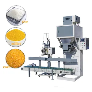 Máquina de embalagem de furadeira, 30kg, 35kg, 40kg, embalagem de bagagem, enchimento de balança única, fertilizante, grão granular, arroz