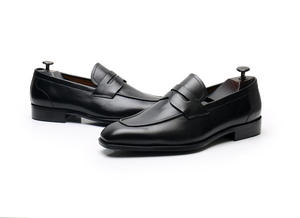 รองเท้าหนังและรองเท้าอ๊อกซฟอร์ดสำหรับผู้ชาย, รองเท้าทำด้วยมือทำมือหนังพร้อมฝาครอบหัวสี่เหลี่ยมเหมาะสำหรับใส่ทำงานเป็นทางการ - Product Image 4