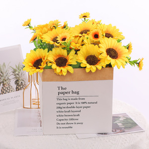 Bouquets de tournesols artificiels Stupid Bird, fleurs en soie pour la décoration intérieure et extérieure, clôtures de jardin et jardinières - Product Image 4