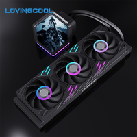 LOVINGCOOL Super Radiator Pendingin Air CPU Layar 3 Sisi untuk Bermain Video Game, Casing Komputer Pendingin Cair 360mm dengan Kipas ARGB Terintegrasi
