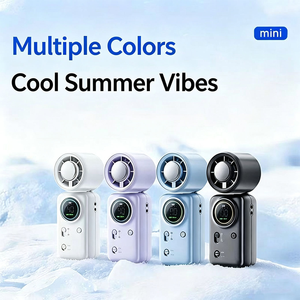 4000mAh Rechargeable Handheld Ice Cooling High-speed <b>Mini</b> <b>Fan</b> Portable Foldable Turbo <b>Fan</b> with Semiconductor Cooling - Product Image 2