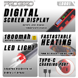 Portable Mini USB Lithium Battery Powered Soldering <b>Iron</b> Kit Multi-Purpose Wireless Welding with Convenient Charging - Product Image 2
