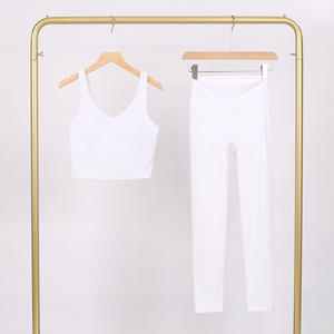 Ensemble de débardeur et de pantalon de <span class=keywords><strong>yoga</strong></span> au design original personnalisable - tenue de sport et de fitness moulante pour femmes - Product Image 5