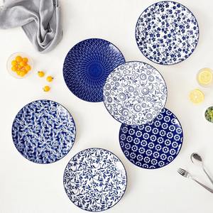 Platos de Cerámica Personalizados, Platos Grandes Vintage para Cocina, Platos de Porcelana Azules y Blancos, Aptos para Microondas, Horno y Lavavajillas - Product Image 6