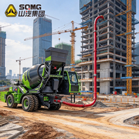 Mélangeurs à béton SQMG avec pompe, usine chinoise, 3,5 m³, JBC 35, pompe mobile, camion malaxeur à béton autochargeur à vendre