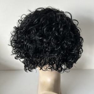 ขายส่งขนาด 12x14 นิ้ว # วิกผมชายแบบใสสีดำสนิท  ด้านหน้าเป็นลูกไม้โปร่งใส  รอบด้านเป็นโพลีสกิน  <span class=keywords><strong>ผม</strong></span>แท้บริสุทธิ์  สำหรับใช้ในชีวิตประจำวัน  แบบผมหยิก - Product Image 5