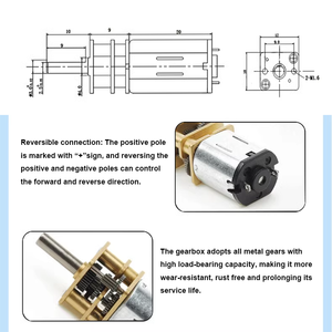 12GF-N30 محرك موجه عربة ذكية v6v12v مايكرو موتور حزمة متحكم دقيق Padauk محرك منخفض السرعة - Product Image 6