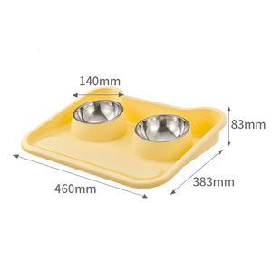 Pabrik mangkuk anjing kustom dapat dicuci hewan peliharaan anjing kucing mangkuk PP + baja tahan karat makanan anjing air mangkuk yang dapat dilepas dapat disesuaikan - Product Image 3