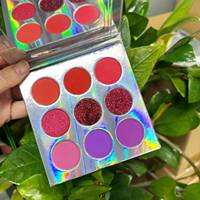 Palette de fards à paupières vegan mate/scintillante nude, 9 couleurs, maquillage solaire imperméable, étiquette privée, vente en gros personnalisée