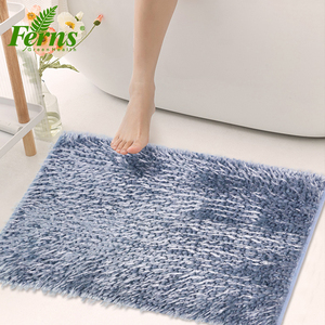 High Quality 16&quot; X 24&quot; Quick Dry Machine Washable Water Absorbent Bathroom Rugs <strong>Shiny</strong> <strong>Chenille</strong> Bath Rug Bath Mat