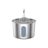 Dispenser Air Otomatis Stainless Steel Modern untuk Hewan Peliharaan, Air Minum Tersaring, Tahan Air, Mudah Dibersihkan untuk Kucing, Merpati, dan Hewan Kecil