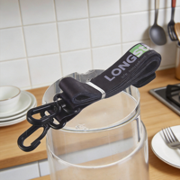 Bouteille d'eau réutilisable Longstar de 64 oz (2,5 L) sans BPA, anti-fuite, avec corde, pour l'été, la salle de sport, la remise en forme, les voyages
