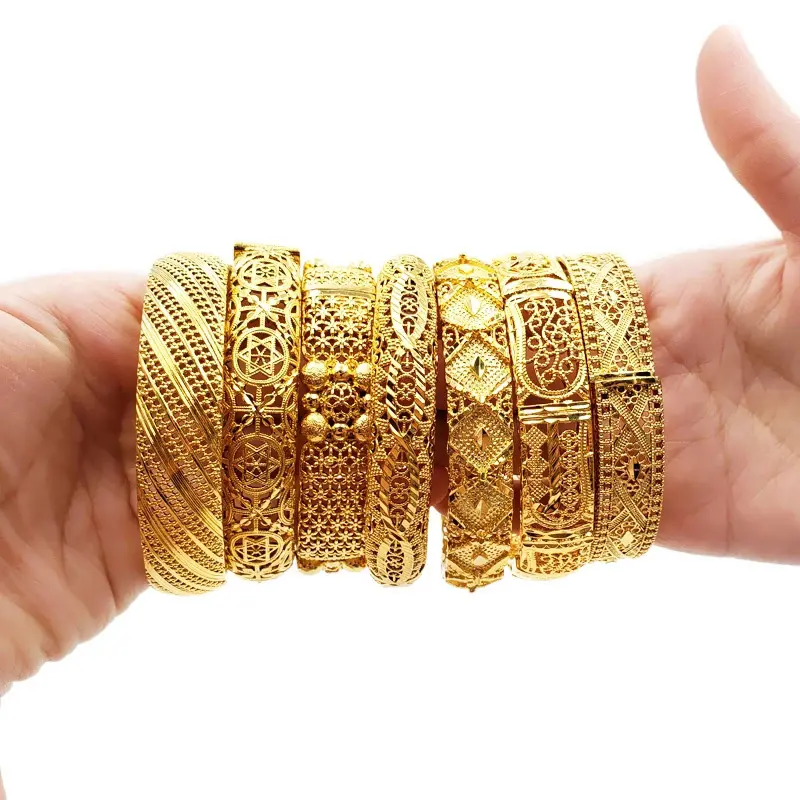 Jewelry Manufacturer Design Fashion Gold Plated India Zircon Bangle /