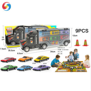 Sıcak satış 14 inç klasik römork ile alaşım araba kamyon taşıma araba taşıyıcı oyuncak oyun matı - Product Image 2