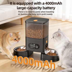 ODM/OEM 4L Dual Bowl Pet <strong>Feeder</strong> Cat <strong>Dog</strong> Dispenser with <strong>Timer</strong> Function Automatic Cat <strong>Feeder</strong> - Product Image 3