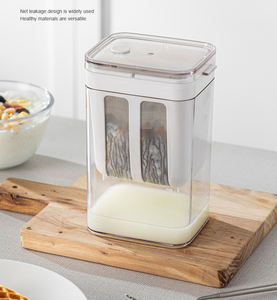 เครื่องทำโยเกิร์ตและที่กรอง Syh569 ปลอดสาร BPA ผลิตจากพลาสติก ใช้ซ้ำได้ พร้อมตะแกรงสแตนเลสละเอียดสำหรับครีมข้น เหมาะสำหรับใช้ในครัวเรือน - Product Image 6