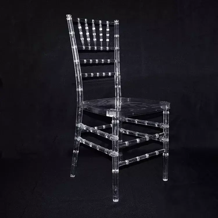 Fashion Banquet Hotel Event Wedding Outdoor Stacking Transparent Dining Chair Tiffany Clear Acrylic Crystal Chiavari Chairs