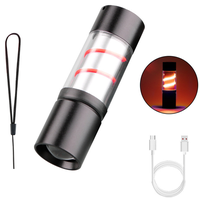 Zoomable Mini Portable LED Torche Flash Lampe 3 Modes Clignotant LED Tungstène Camping Lampe de Poche avec Étanche Ipx4