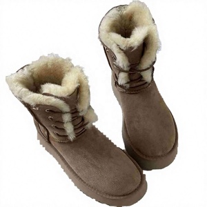 Bottes d'hiver légères unisexes Tazz Tasman Classic en cuir de vachette véritable, avec semelle intérieure en caoutchouc confortable pour l'extérieur - Product Image 3