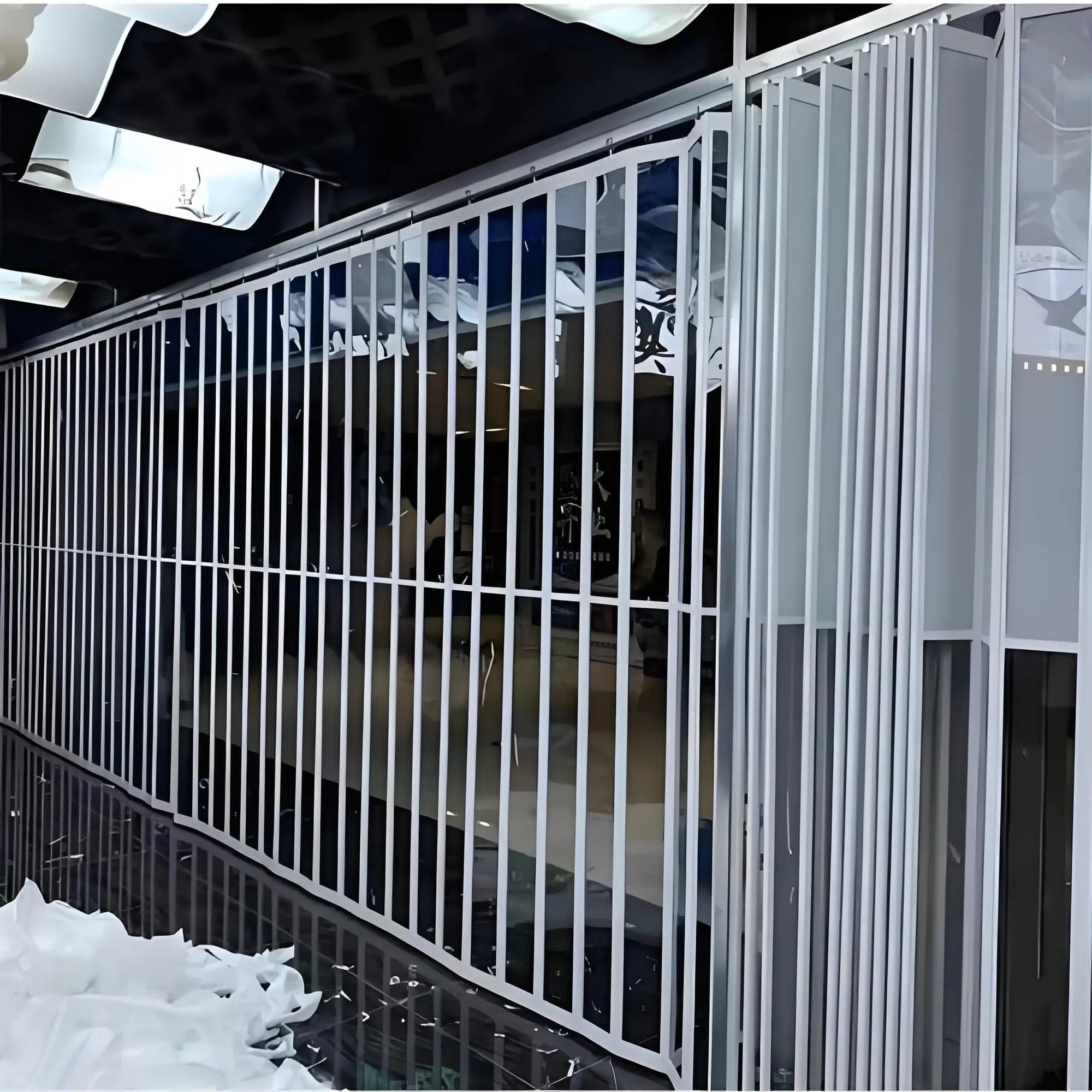 crystal folding partition door