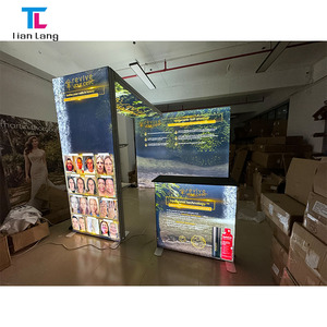 Wholesale Custom New Design Portable Aluminum <b>Frame</b> SEG Tension Fabric Backlit <b>Backdrop</b> Tradeshow Booth Display LED Light Box - Product Image 5