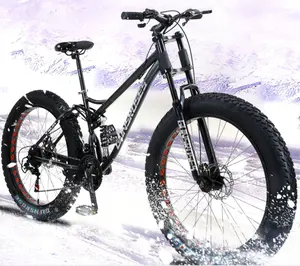 24Inch 26 Inch Sneeuw Strand Full Suspension Vet Fiets 4.0 Fat Tire Variabele Snelheid Mountainbike Off-Road atv 26 Vet Fiets