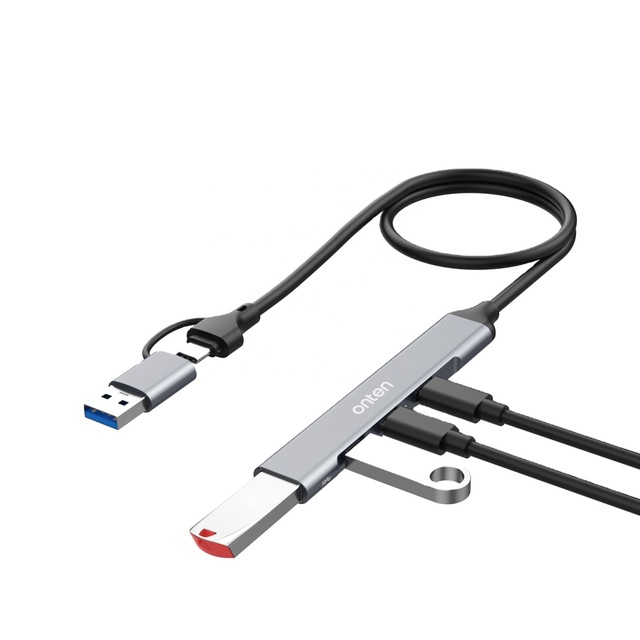 Wholesale 4-in-1 USB C & USB a 3.0 Hub, 4-Port Multi-Function Docking Station, OTN-UCA9703