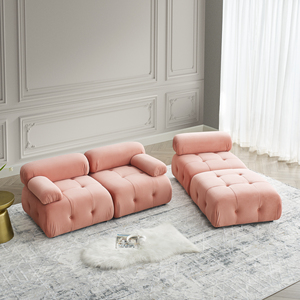 Ensemble de canapés modulaires compressibles combinables, canapé simple convertible pour salon, appartement, mobilier polyvalent pour la maison - pour hôtels - Product Image 2