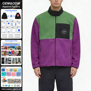 Sweat-shirt polaire pour homme, coupe ample, color block, chaud, pour sports d'extérieur, automne-hiver, séchage rapide, 100 % polyester, anti-rétrécissement - Product Image 1