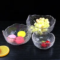 아마존 식기 과일 및 야채 샐러드 유리 디저트 그릇 저렴한 유리 그릇 과일 그릇