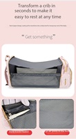 Sac à dos de maman tendance avec berceau Sac à dos pour bébé avec couches Grande capacité Sac à couches pour bébé avec lit Sac à dos de maman personnalisé avec pare-soleil