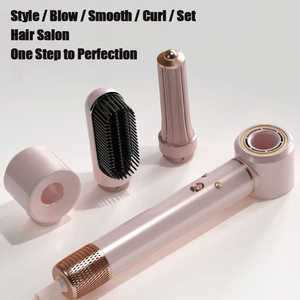 Kit sèche-cheveux et fer à boucler ionique électrique haute vitesse 5-en-1 avec <span class=keywords><strong>brosse</strong></span> <span class=keywords><strong>soufflante</strong></span> pour hôtel, voyage et usage domestique - Product Image 5