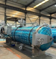 Nieuwe automatische stoomretortsterilisator van roestvrij staal met SIEMENS besturingssysteem, energiezuinig, hoge efficiëntie, horizontaal, voor voedsel.