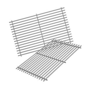 Paquete de 2 rejillas de repuesto para parrilla de acero inoxidable de 19.5 x 25.5 pulgadas, compatibles con las rejillas de cocción <span class=keywords><strong>Weber</strong></span> Genesis serie 300 - Product Image 1