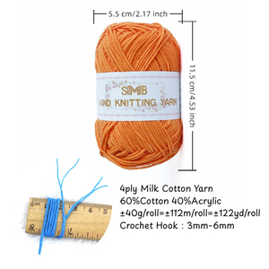 Fil Coloré Acrylique 4 Brins Lait <span class=keywords><strong>Coton</strong></span> 60 <span class=keywords><strong>Coton</strong></span> 40 Acrylique <span class=keywords><strong>pour</strong></span> <span class=keywords><strong>Crochet</strong></span>, Fil Mélangé <span class=keywords><strong>Coton</strong></span> Acrylique - Product Image 2