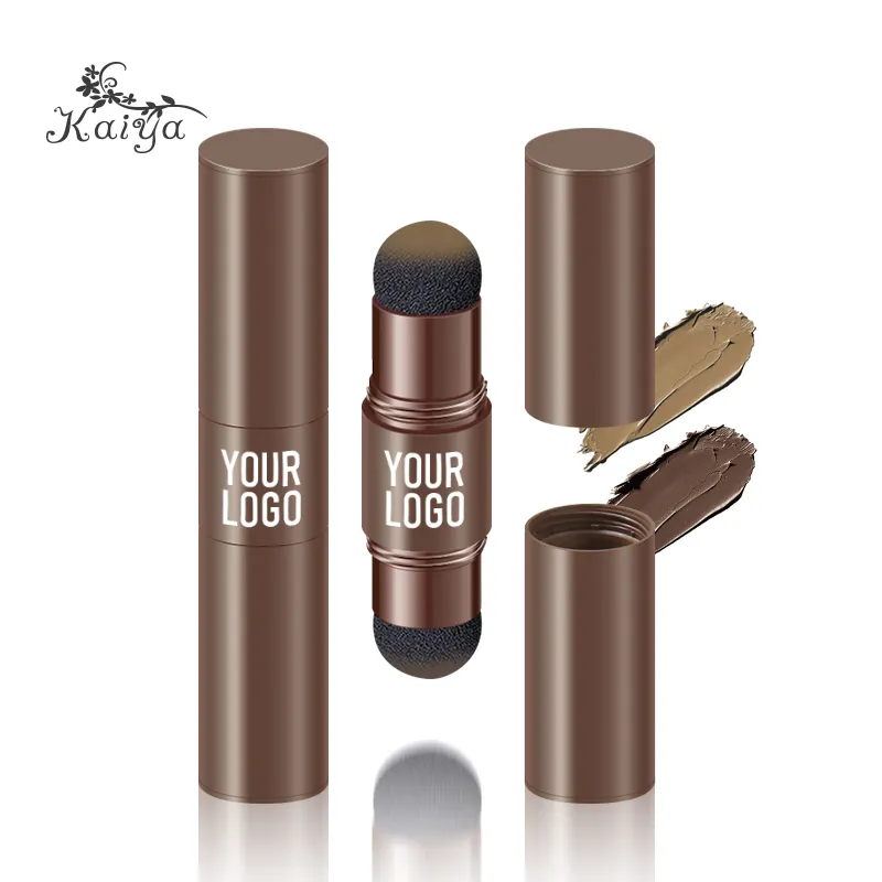 Ogen Cosmetische Langdurige Bruin Smudge Proof Wenkbrauwen Stempel 2 Kleuren Waterdicht Dual Uiteinden Brow Pommade Private Label