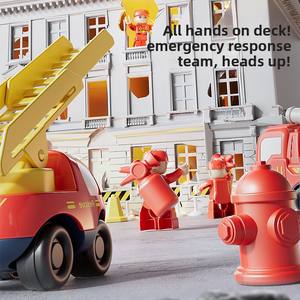 Produit transfrontalier populaire : Voiture <span class=keywords><strong>de</strong></span> <span class=keywords><strong>pompier</strong></span> <span class=keywords><strong>de</strong></span> <span class=keywords><strong>dessin</strong></span> <span class=keywords><strong>animé</strong></span> à inertie avec fonction <span class=keywords><strong>de</strong></span> recul, jouet éducatif pour garçons, vente en gros - Product Image 2