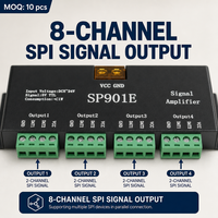 Amplificateur de signal coloré SP901E DC5-24V, 8 canaux de sortie en cascade parallèle pour tous les contrôleurs LED RGB adressables