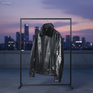Veste en cuir de crocodile 100% pour homme sur mesure OEM |   Gilets et manteaux de motard en croco de qualité supérieure |   Vente en gros directe d'usine - Product Image 1